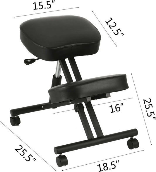 Ergonomische Kniestoel - Verstelbare Werkstoel - Kniekruk - Verstelbare Zithoogte - Correcte houding - 120kg Draagvermogen
