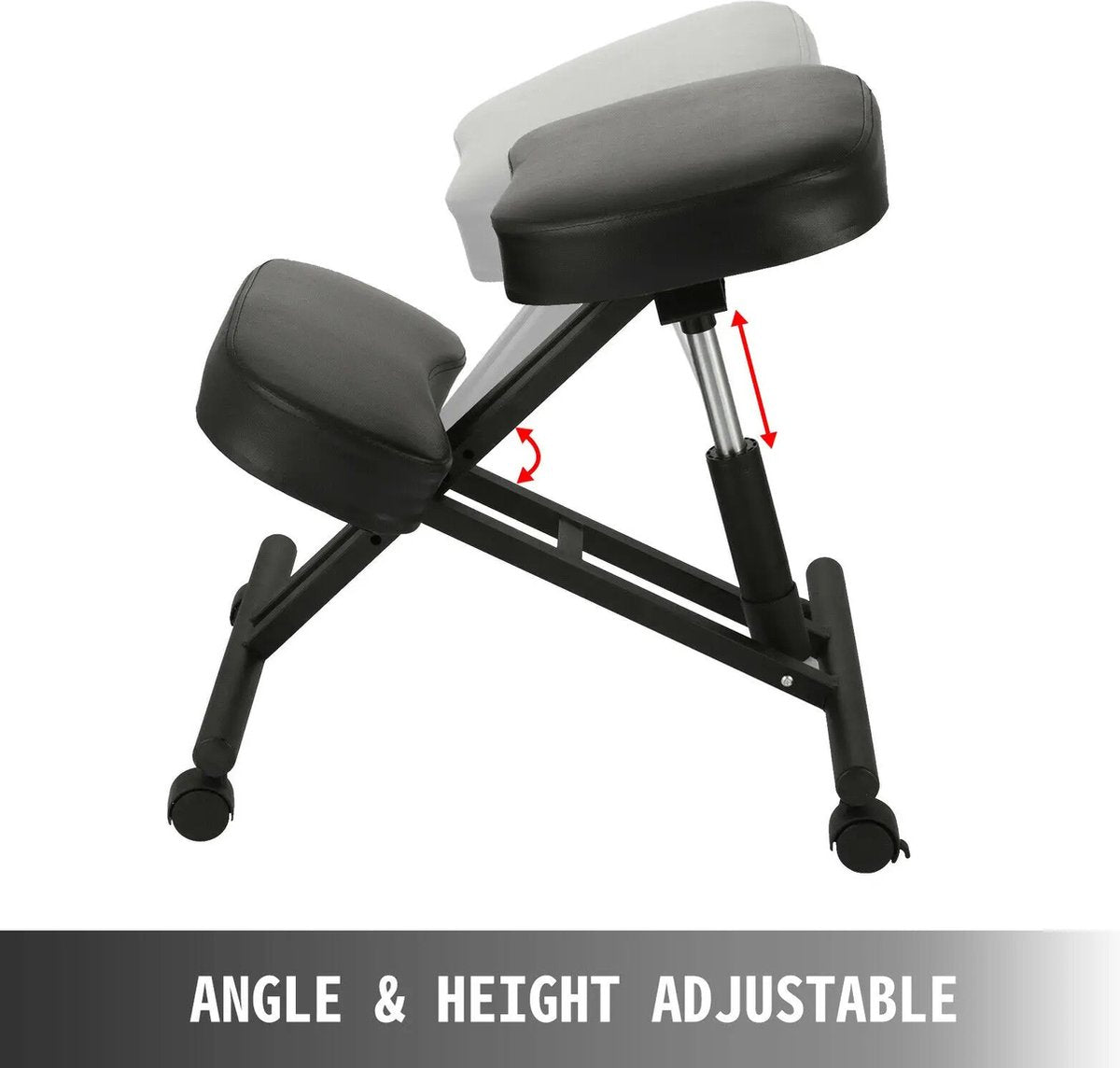 Ergonomische Kniestoel - Verstelbare Werkstoel - Kniekruk - Verstelbare Zithoogte - Correcte houding - 120kg Draagvermogen