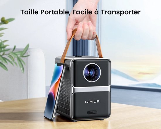 Draagbare Theaterprojector-Wimius P61, 8000Lumen-5G-Wifi-Bluetooth-Volledige Hd-Oplaadaansluiting-Scherm 1080P-Thuisbioscoop