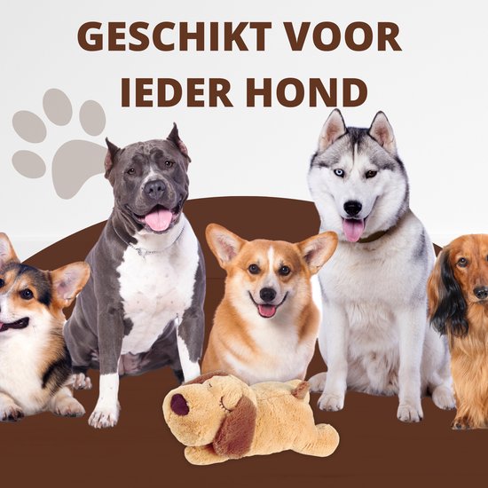 Puppy Knuffel met Hartslag & Warmtepad – Hondenknuffel voor Puppy – Kalmerende Snuggle Puppy – Comfortknuffel