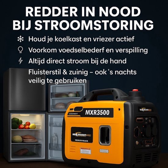 Draagbare Inverter Stroomgenerator – Noodstroomaggregaat – Benzinegenerator – Generator Camping – Mobiele Stroomvoorziening – 3300W Krachtig Vermogen – Extra Stil met USB & 230V Stopcontacten
