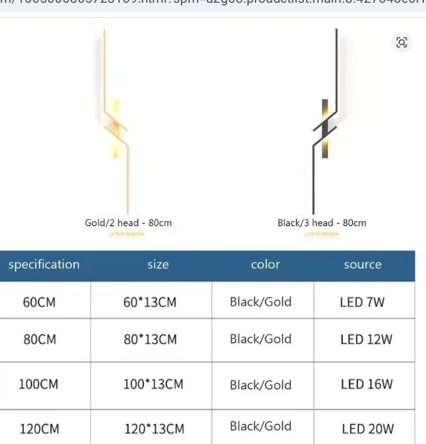 Moderne LED Wandlamp – Binnenverlichting voor Woonkamer & Slaapkamer