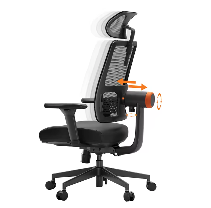 Ergonomische Bureaustoel – Verstelbare Hoofdsteun & 4D Armsteunen