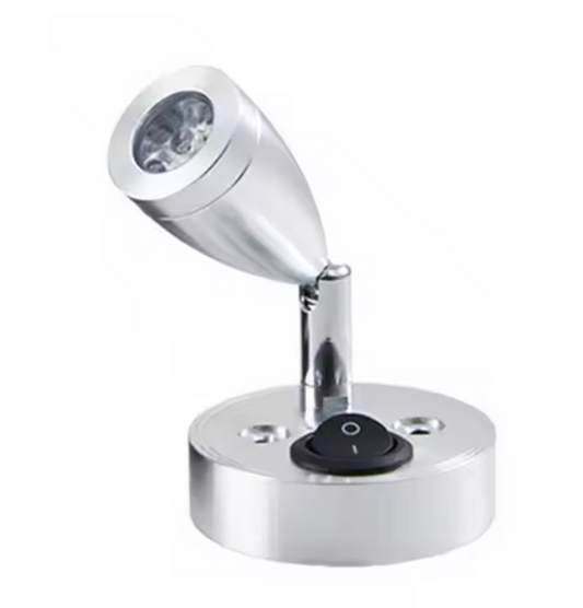 12V LED Leeslamp voor Camper, Caravan, Boot & Vrachtwagen – Aluminium Wandlamp, Warm/Koud Wit, 3W