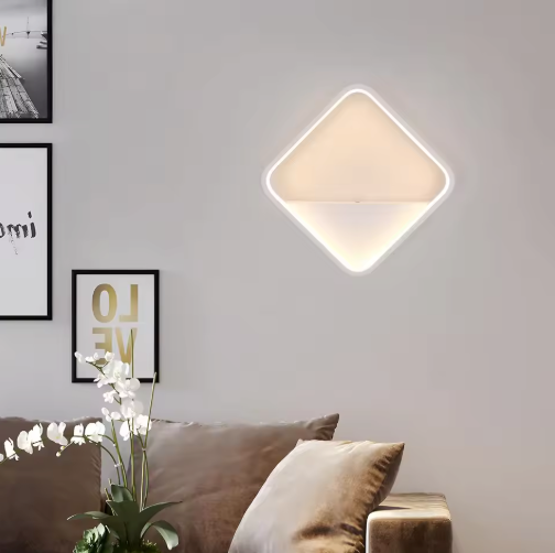 Moderne LED Wandlamp – Vierkant Design 20W, Wit Aluminium