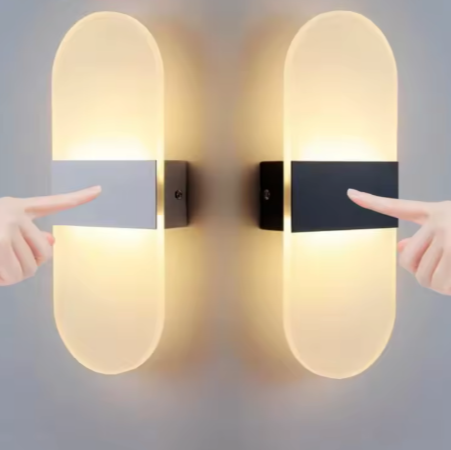 Draadloze LED Wandlamp – USB Oplaadbaar met Touch Sensor