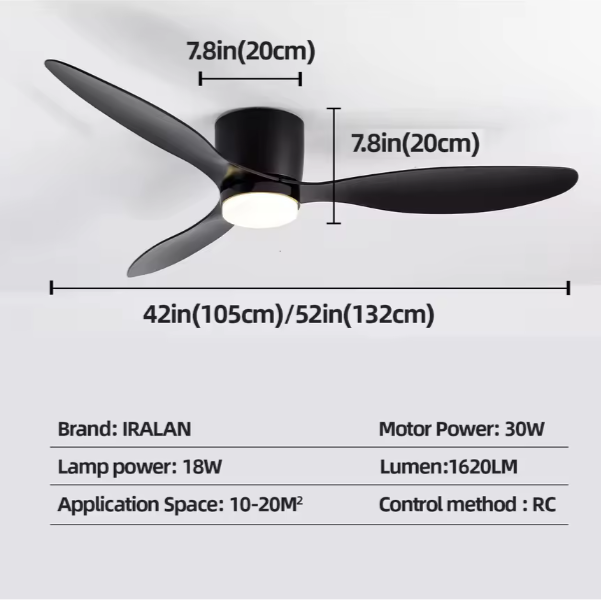 Minimalistische Plafondventilator met LED – Modern Scandinavisch Design