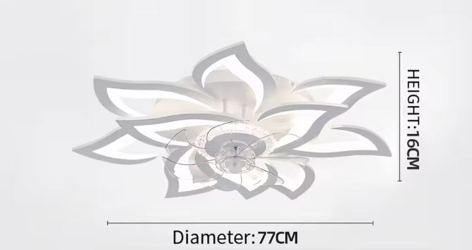 Moderne LED Plafondventilator – Dimbare Lamp met Afstandsbediening & App
