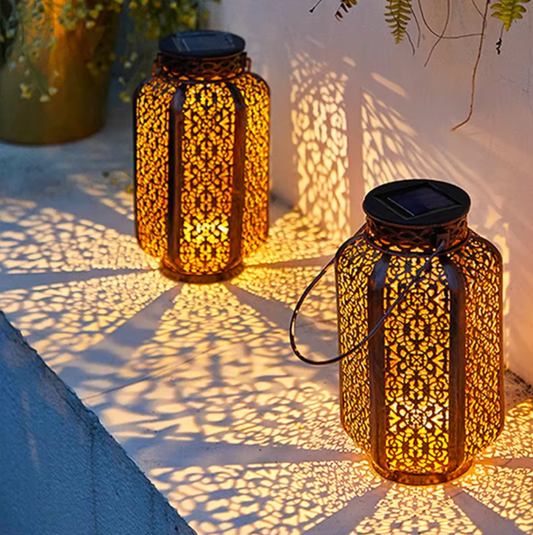 Solar Hanglantaarn met LED – Retro Hol Ontwerp & Waterdicht, 30,5 cm