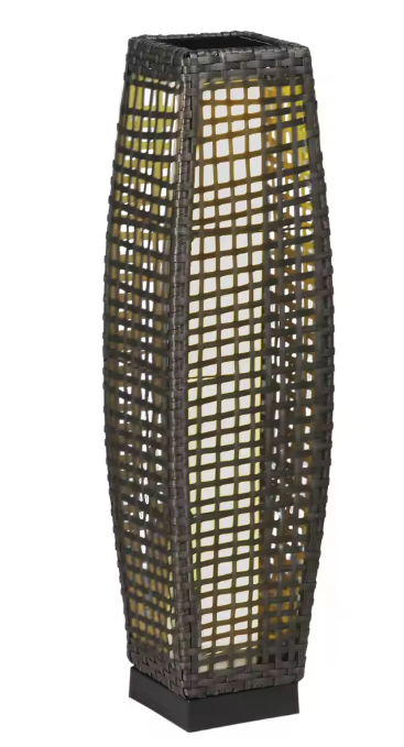 Rotan Solar Tuinlamp – Synthetisch Rotan & Staal, LED Verlichting 21×21×78 cm