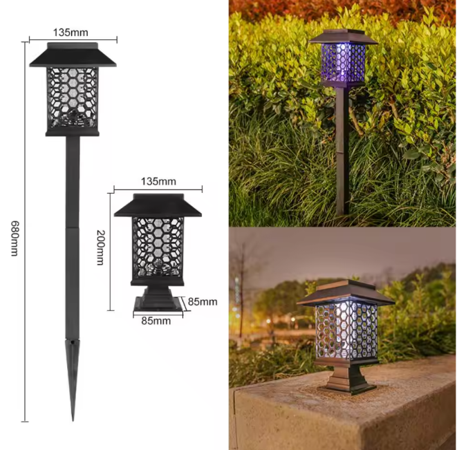 Solar Muggenlamp – Waterdichte UV Muggenverdelger met Zonnepaneel & Wandmontage
