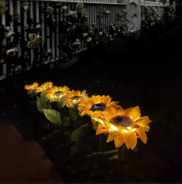 Solar Zonnebloem Lamp – Waterdichte LED Tuinverlichting, Realistisch & Decoratief