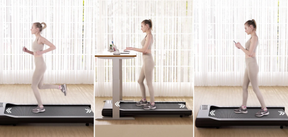 Platte Loopband – 2,5 PK Motor, 1–6 km/u, LED-Scherm & Afstandsbediening, Draagbaar en Stil