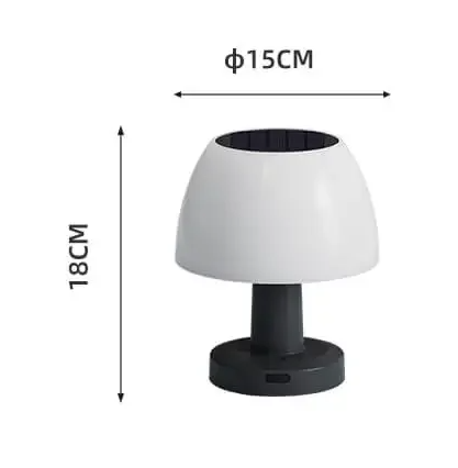 Solar LED Tafellamp – Draadloos Oplaadbaar & Waterdicht, Voor Binnen en Buiten