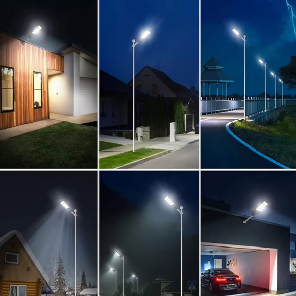 Solar LED Straatlamp 300W – Waterdichte Buitenlamp met Afstandsbediening & Automatisch Dusk-to-Dawn Systeem