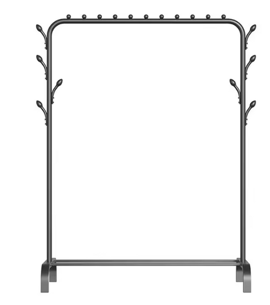 Kledingrek met Schoenenrek – Staande Kapstok met Legplank 154×43×105 cm