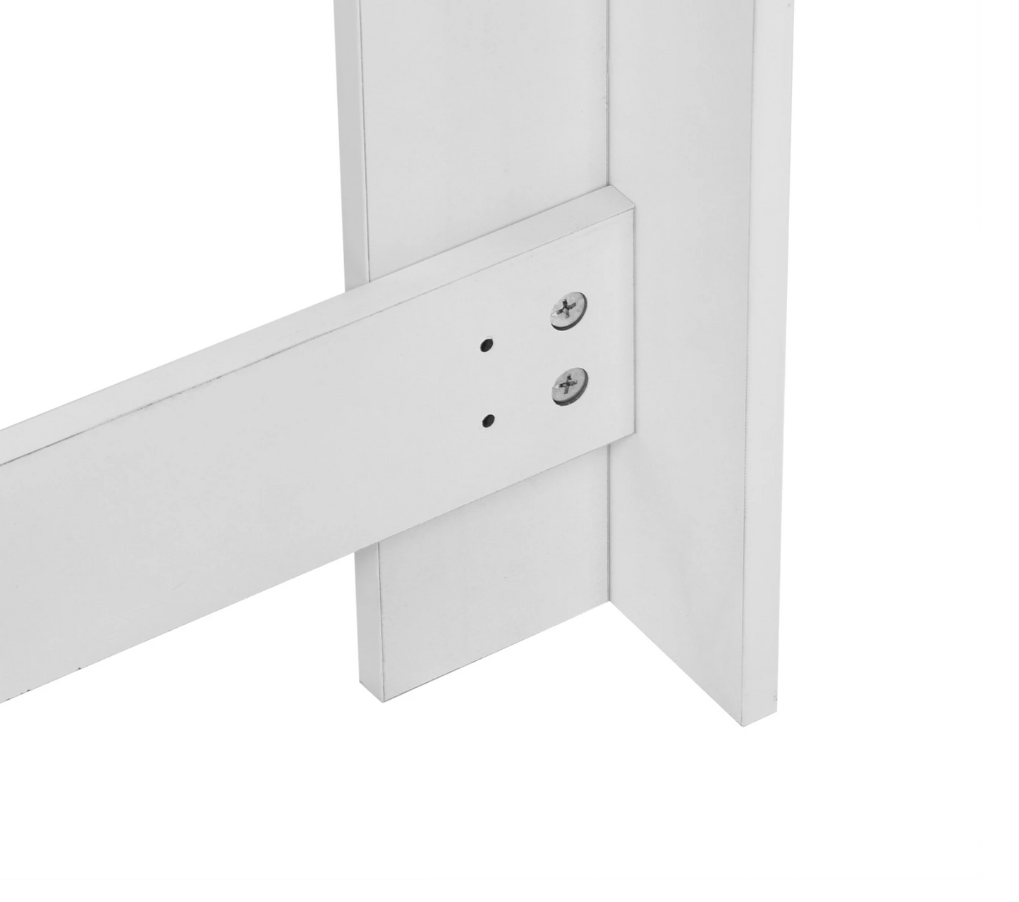 Luxe Multifunctionele bartafel wit - Houtlook - Opbergruimte en legplanken