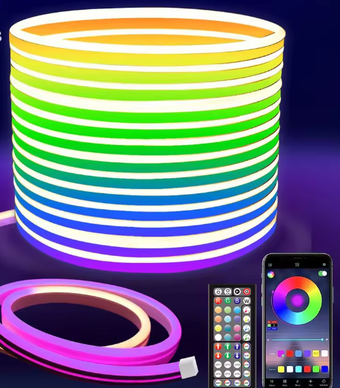 Flexibele RGB LED Neon Lichtslang – App & Afstandsbediening, IP65 Waterdicht