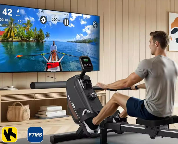 Magnetische Roeimachine – 16 Niveaus, Bluetooth & 150 kg Capaciteit