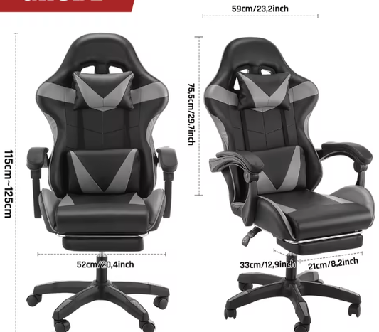 Ergonomische Gamingstoel – Massage & Verstelbare Bureaustoel