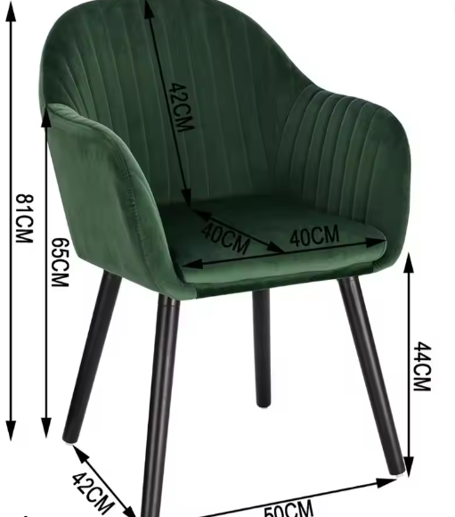 Set van 2 Gestoffeerde Eetkamerstoelen – Armleuning, Ergonomisch, Modern