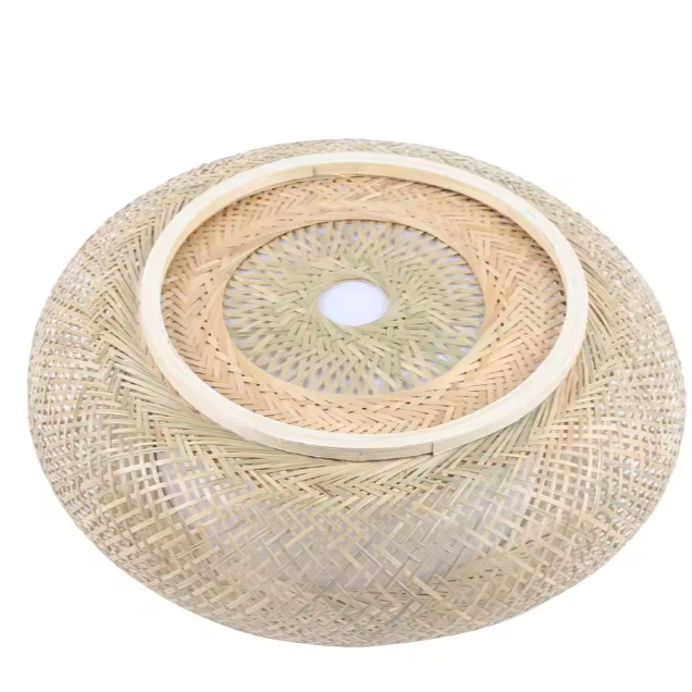 Rotan Hanglamp – Handgeweven Bamboe Plafondlamp, Modern & Minimalistisch