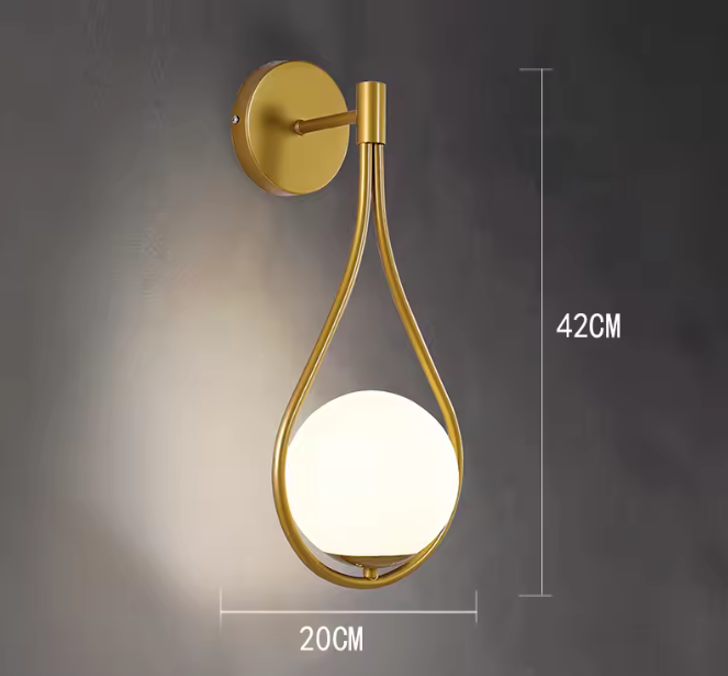 LED Glazen Bol Wandlamp – Moderne Sfeerverlichting voor Woon- & Slaapkamer