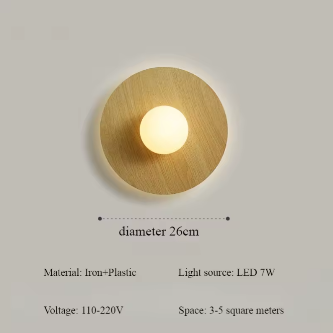 Scandinavische Houten Wandlamp – Modern LED Bedlampje & Sfeerverlichting