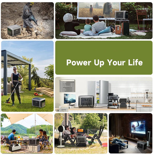 Powerstation - Generator - Aggregaat - Powerbank - Draagbare - 2016Wh - LiFePO4 Batterij - met 2500W AC Uitgang – Uitbreidbaar tot 20kWh voor Binnen en Buiten