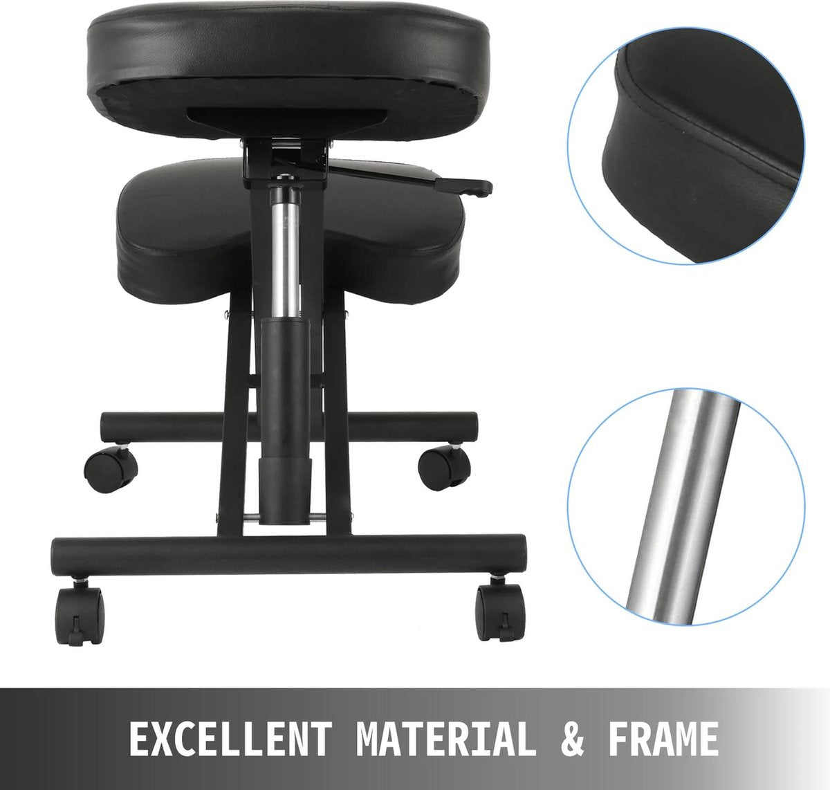 Ergonomische Kniestoel - Verstelbare Werkstoel - Kniekruk - Verstelbare Zithoogte - Correcte houding - 120kg Draagvermogen