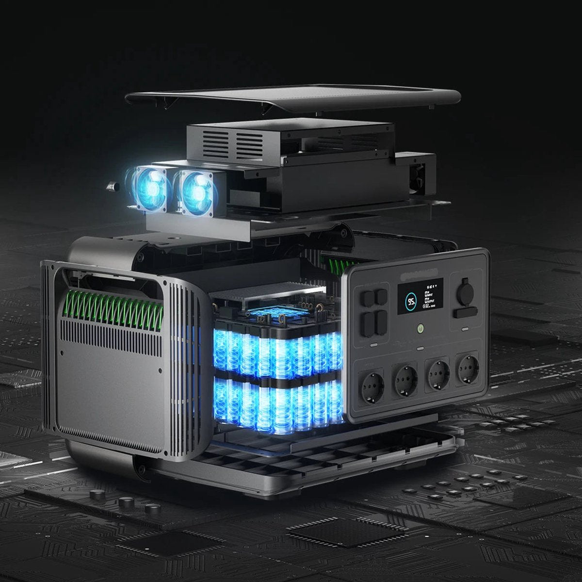 Powerstation - Generator - Aggregaat - Powerbank - Draagbare - 2016Wh - LiFePO4 Batterij - met 2500W AC Uitgang – Uitbreidbaar tot 20kWh voor Binnen en Buiten