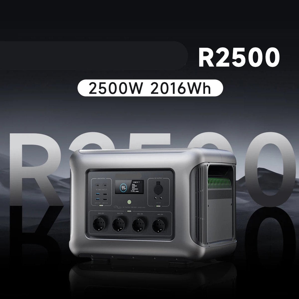 Powerstation - Generator - Aggregaat - Powerbank - Draagbare - 2016Wh - LiFePO4 Batterij - met 2500W AC Uitgang – Uitbreidbaar tot 20kWh voor Binnen en Buiten