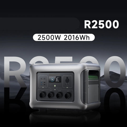 Powerstation - Generator - Aggregaat - Powerbank - Draagbare - 2016Wh - LiFePO4 Batterij - met 2500W AC Uitgang – Uitbreidbaar tot 20kWh voor Binnen en Buiten