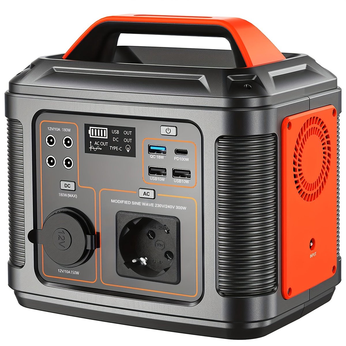 Draagbare Energiecentrale – Powerbank – Generator – Noodstroom – Accupack – 300W Vermogen – Lichtgewicht ABS Behuizing