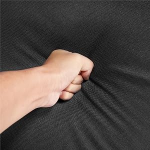 Relaxstoel Woonkamer – Verstelbare Rugleuning – Voetensteun – Lounge Stoel – Linnen Stof – Zwart