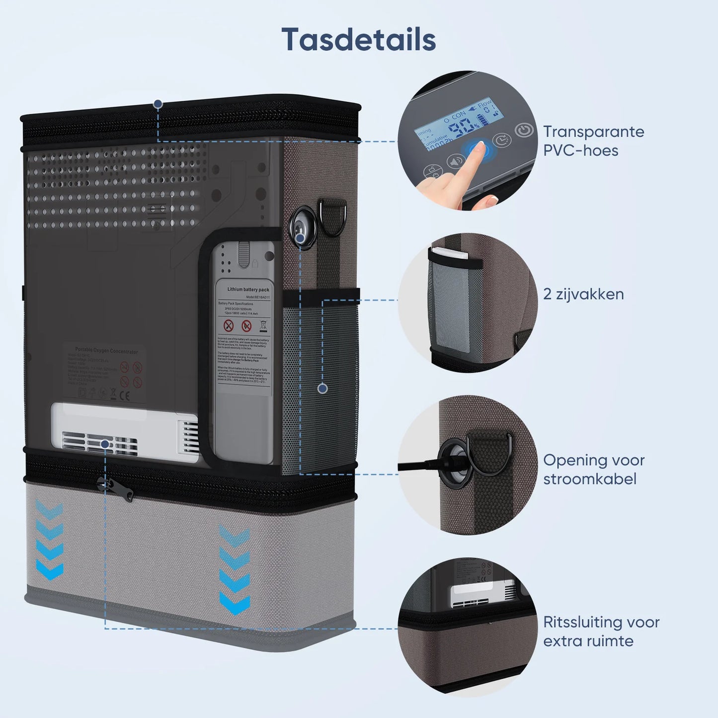 VARON VP6 Draagbare Zuurstofconcentrator (1-6L) – Compact & Stil