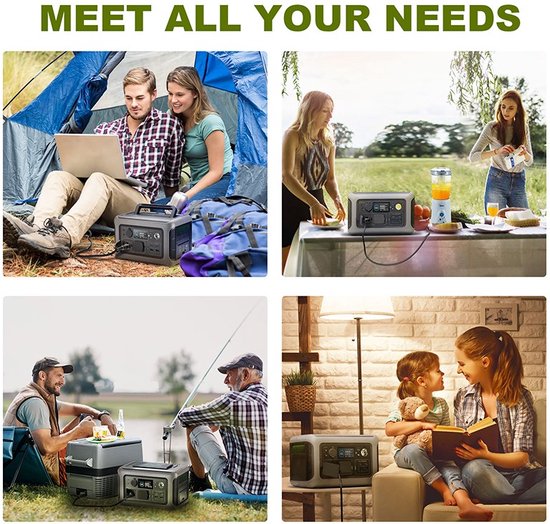 Draagbaar Powerstation 299 Wh met 600 W AC-uitgang en Snellaadfunctie voor Camping en Reizen