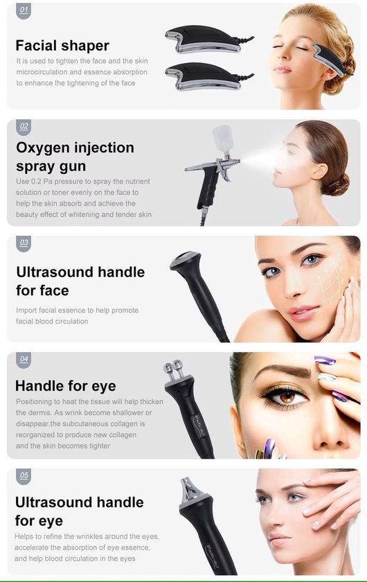 10-in-1 Gezichtsverzorgingsmachine – Beauty Apparaat voor Diepe Reiniging