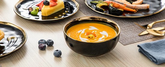 Luxueuze Porseleinen Serviesset - Servies 16 delig - Serviesgoed 16 stuks - Bordenset 4 persoons - B