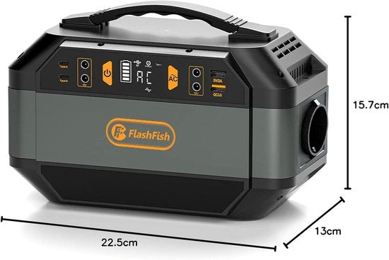 Powerstation – Draagbare Energiecentrale – Noodaccu – Portable Powerbank – Zonnegenerator – 330W (600W Piek) – 288,6 Wh Capaciteit