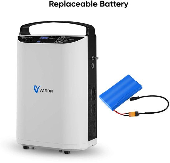 Zuurstofconcentrator – Oxygenerator – Zuurstofmachine – Ademdevice – Ademhalingsapparaat – Compact en Lichtgewicht – 93% Zuurstofconcentratie – Inclusief Batterij en EU-Stekker