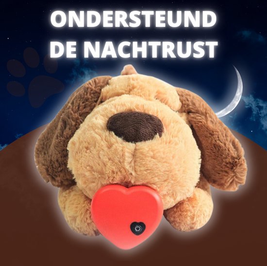 Puppy Knuffel met Hartslag & Warmtepad – Hondenknuffel voor Puppy – Kalmerende Snuggle Puppy – Comfortknuffel