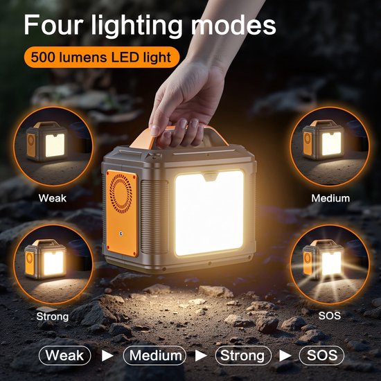 Draagbare Energiecentrale – Powerbank – Generator – Noodstroom – Accupack – 300W Vermogen – Lichtgewicht ABS Behuizing