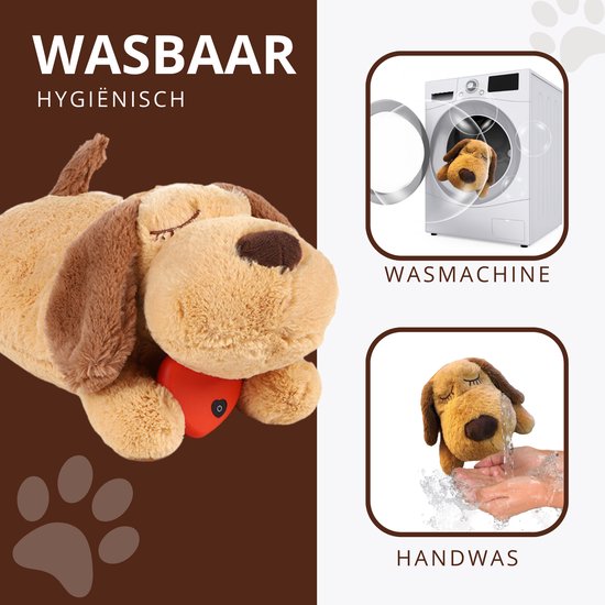 Puppy Knuffel met Hartslag & Warmtepad – Hondenknuffel voor Puppy – Kalmerende Snuggle Puppy – Comfortknuffel