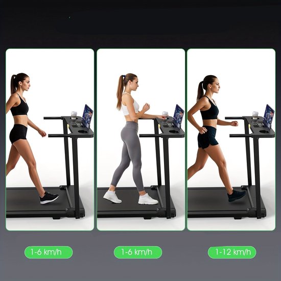 Loopband – Treadmill – Hardloopband – Loopmachine – Fitnessapparaat – Opvouwbaar Ontwerp – 12 Km/U Snelheid