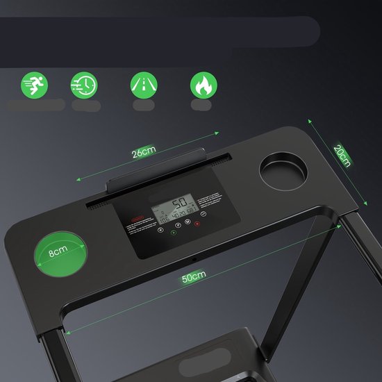 Loopband – Treadmill – Hardloopband – Loopmachine – Fitnessapparaat – Opvouwbaar Ontwerp – 12 Km/U Snelheid