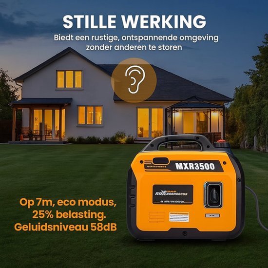 Draagbare Inverter Stroomgenerator – Noodstroomaggregaat – Benzinegenerator – Generator Camping – Mobiele Stroomvoorziening – 3300W Krachtig Vermogen – Extra Stil met USB & 230V Stopcontacten
