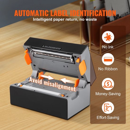 Draagbare Thermische Labelprinter - Labelprinter - Thermal Printer - Sticker Printer - Draagbaar - Bluetooth - Automatische Label Erkenning - 300DPI Bluetooth