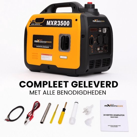 Draagbare Inverter Stroomgenerator – Noodstroomaggregaat – Benzinegenerator – Generator Camping – Mobiele Stroomvoorziening – 3300W Krachtig Vermogen – Extra Stil met USB & 230V Stopcontacten