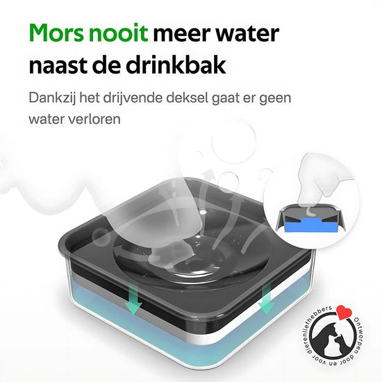 Pawsomepets Verhoogde Anti Schrokbak Hond - Anti Knoei Drinkbak - 4 Hoogtes Verstelbaar – Hondenvoerbak met Standaard - Slow Feeder - Zwart